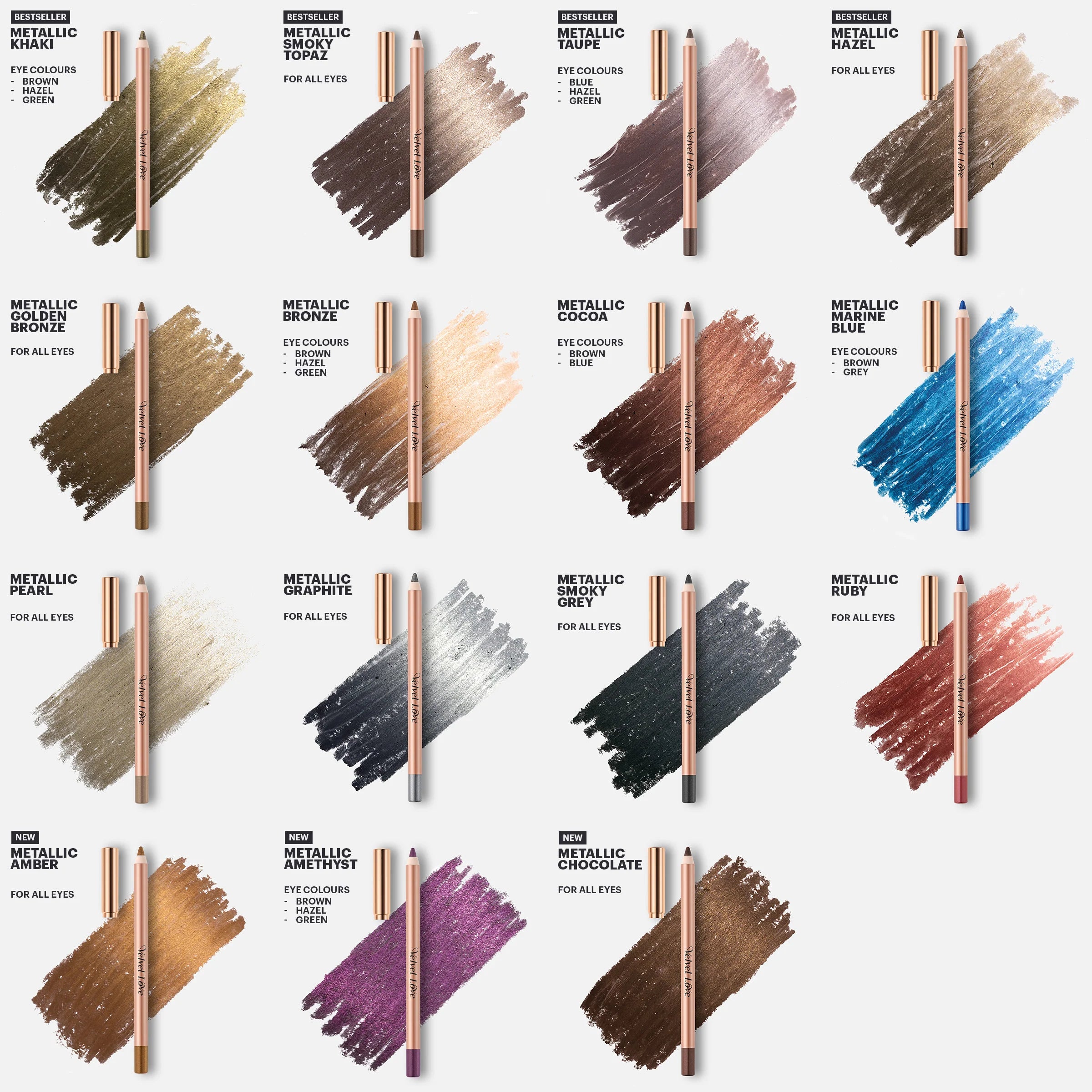 ZOEVA - Velvet Love Eyeliner Pencil (Metallic Amber) - EYELINER