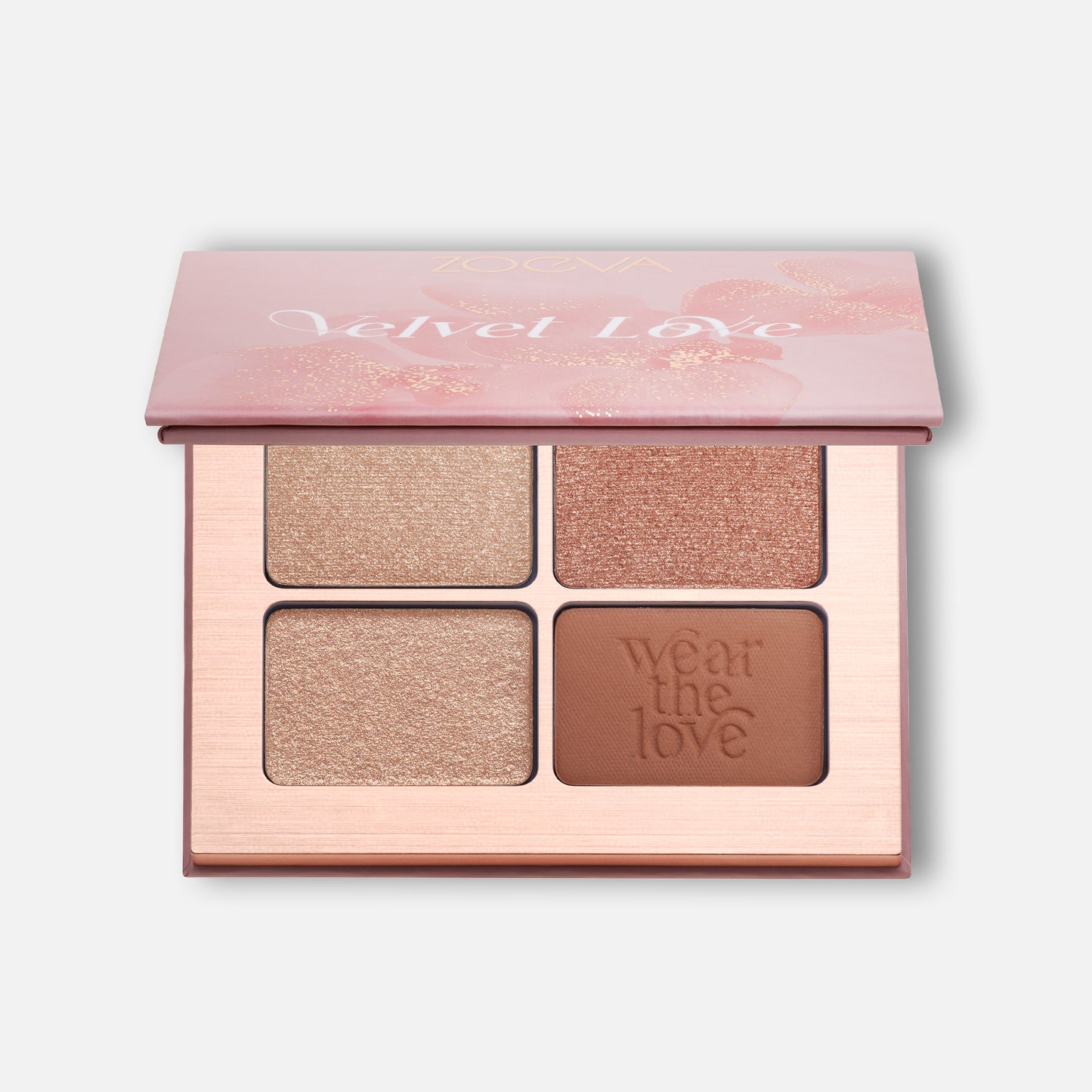 Velvet Love Eyeshadow Quad Palette (Dreamy Rose Golden Eyes) Expanded Image 1