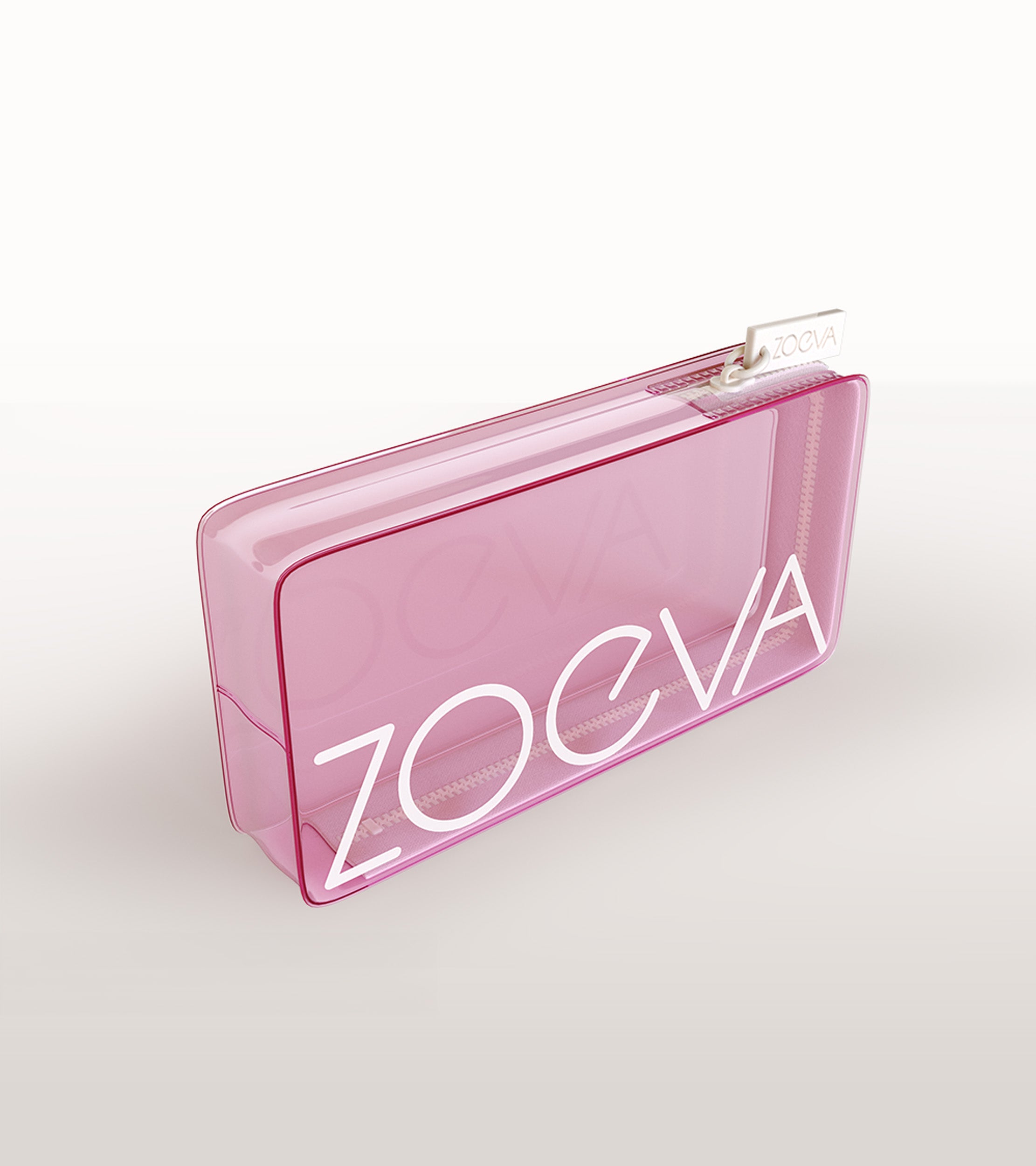 Izuzta Clear PVC Flat Pouch,PU Makeup Bag Clear Zipper Pouch with
