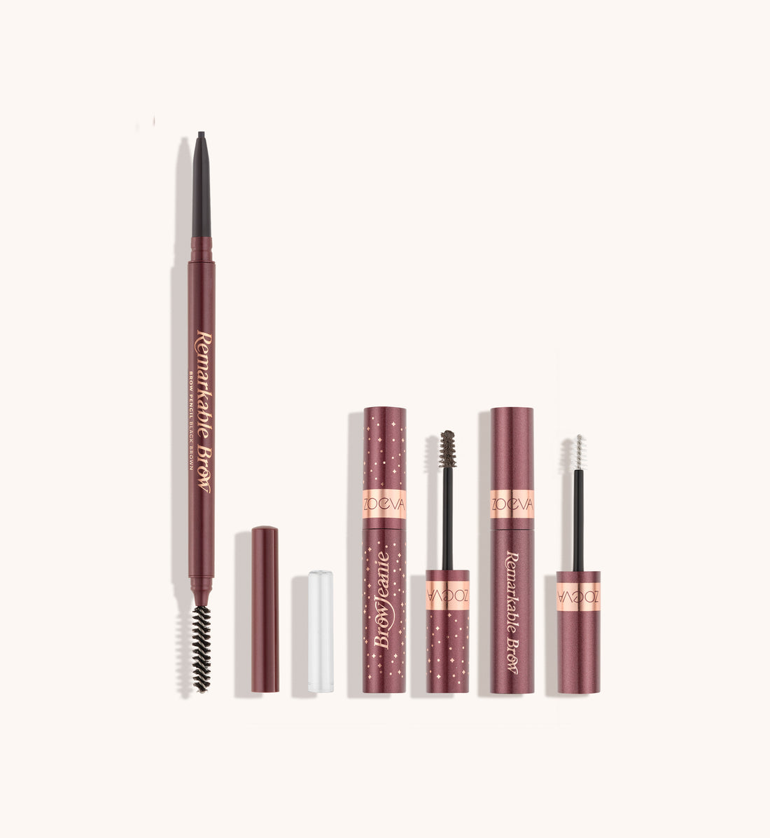 zoeva remarkable brow pencil black brown perfect pair