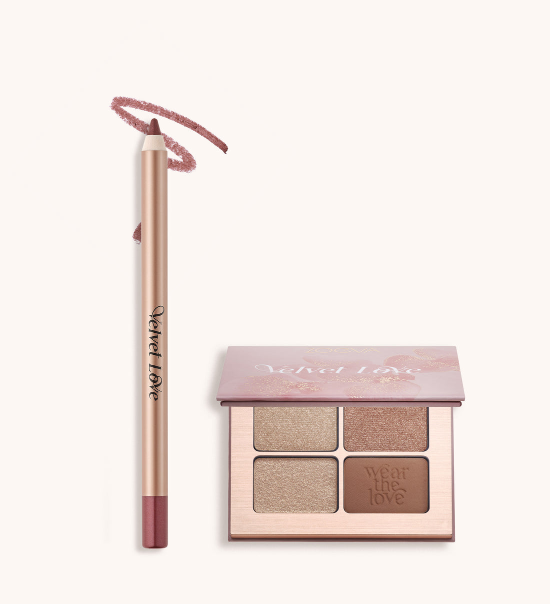zoeva velvet love eyeliner pencil metallic ruby perfect pair