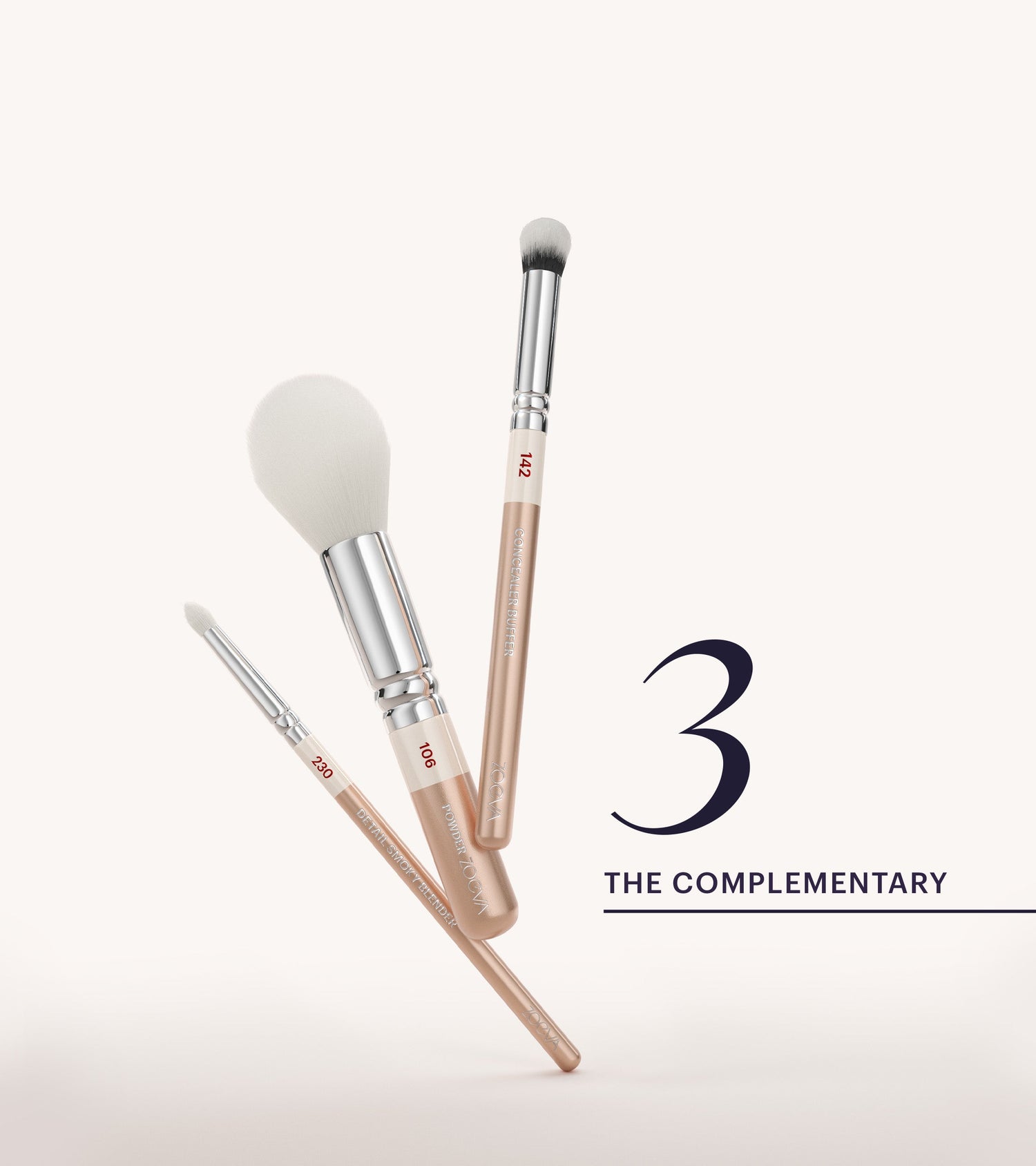 The Complete Brush Set & Shoulder Strap (Champagne) Main Image featured