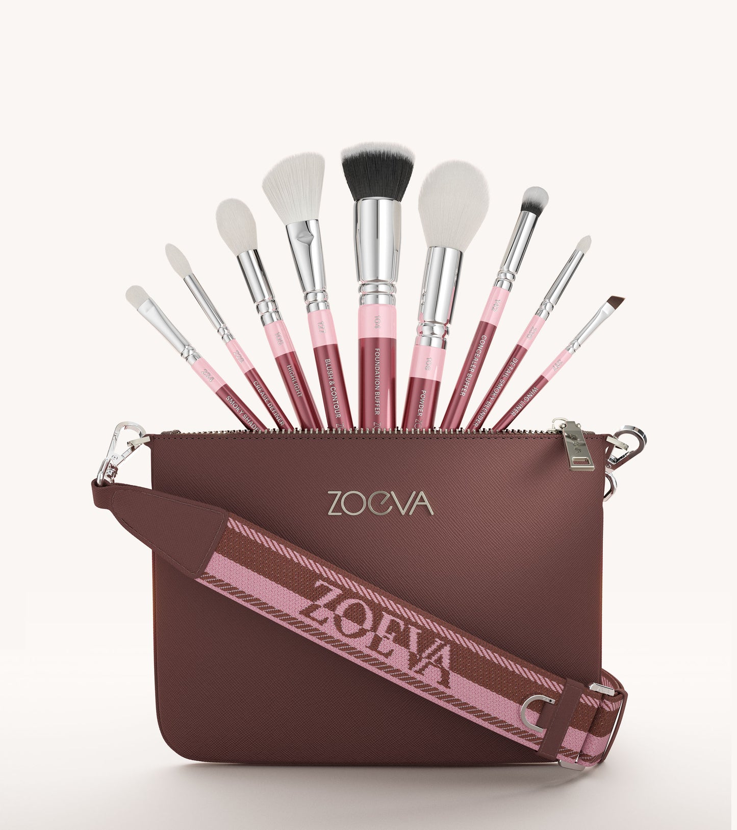 The Complete Brush Set & Shoulder Strap (Bordeaux) Expanded Image 1