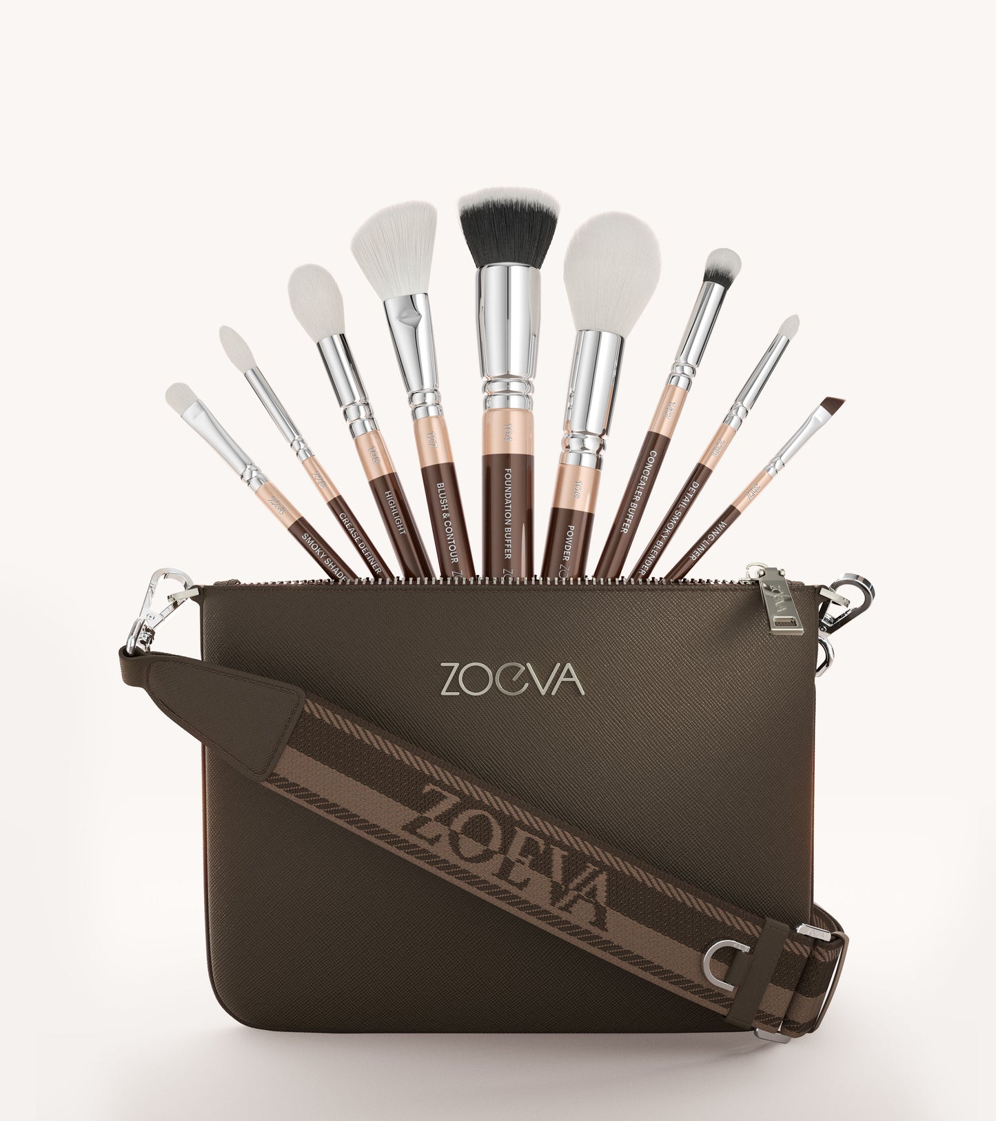 The Complete Brush Set & Shoulder Strap (Chocolate) Expanded Image 1