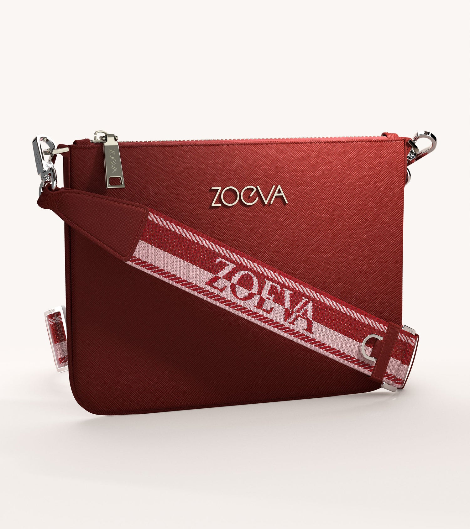 The Everyday Clutch & Shoulder Strap (Cherry) Main Image featured