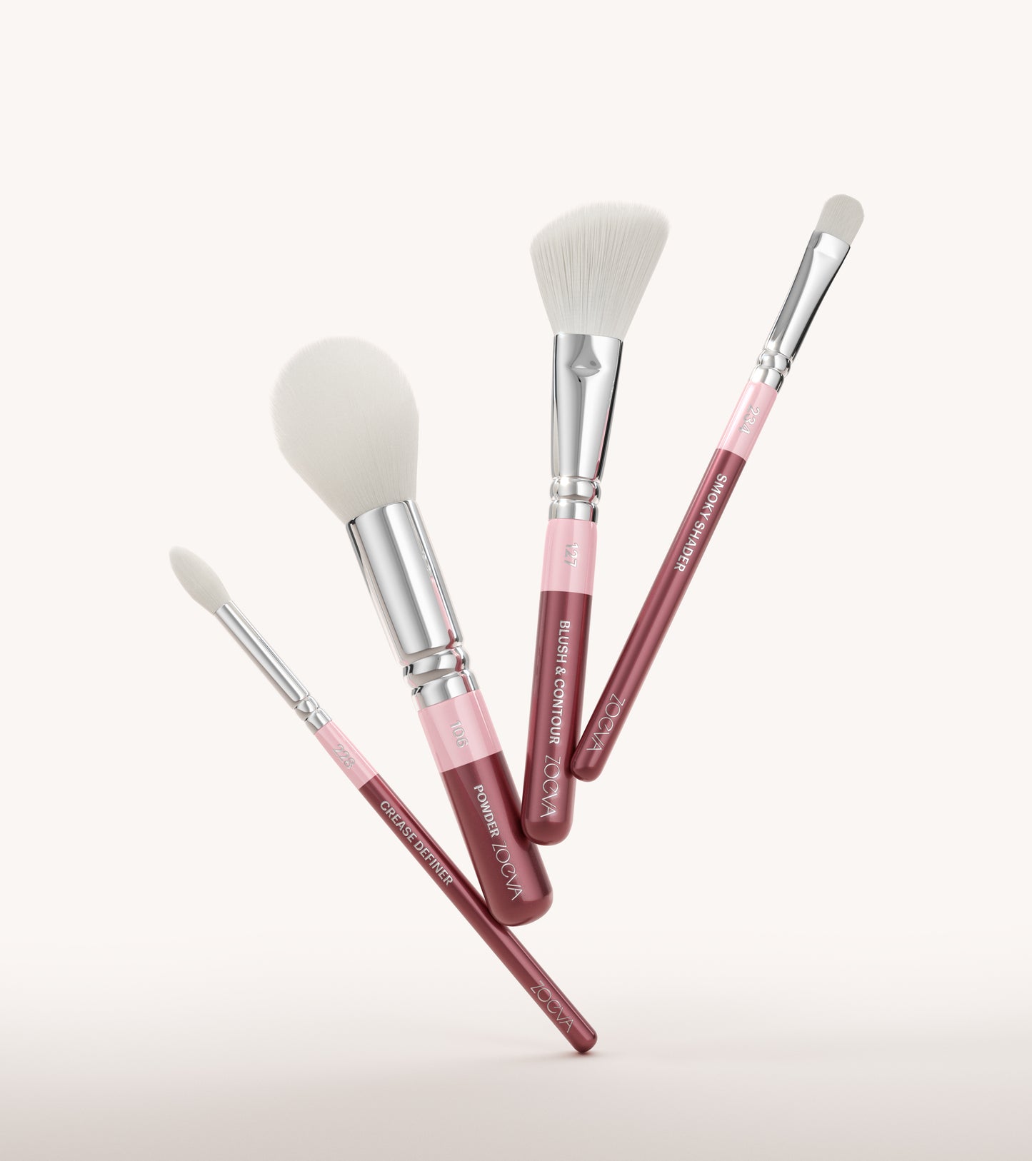 The Face & Eye Essentials Brush Kit (Bordeaux) Expanded Image 1