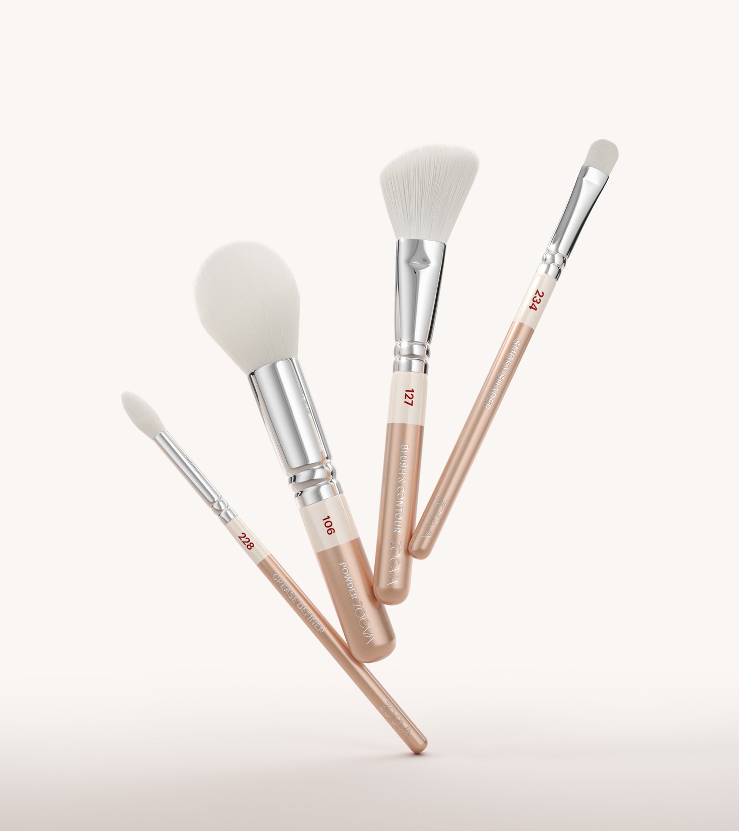 The Face & Eye Essentials Brush Kit (Champagne) Expanded Image 1