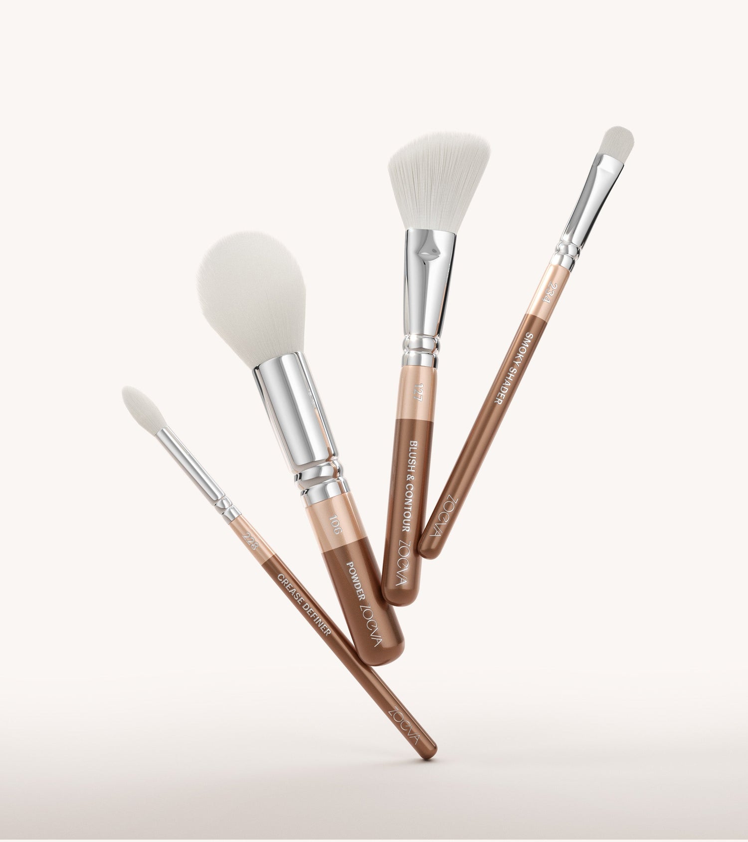 The Face & Eye Essentials Brush Kit (Light Chocolate) Main Image featured