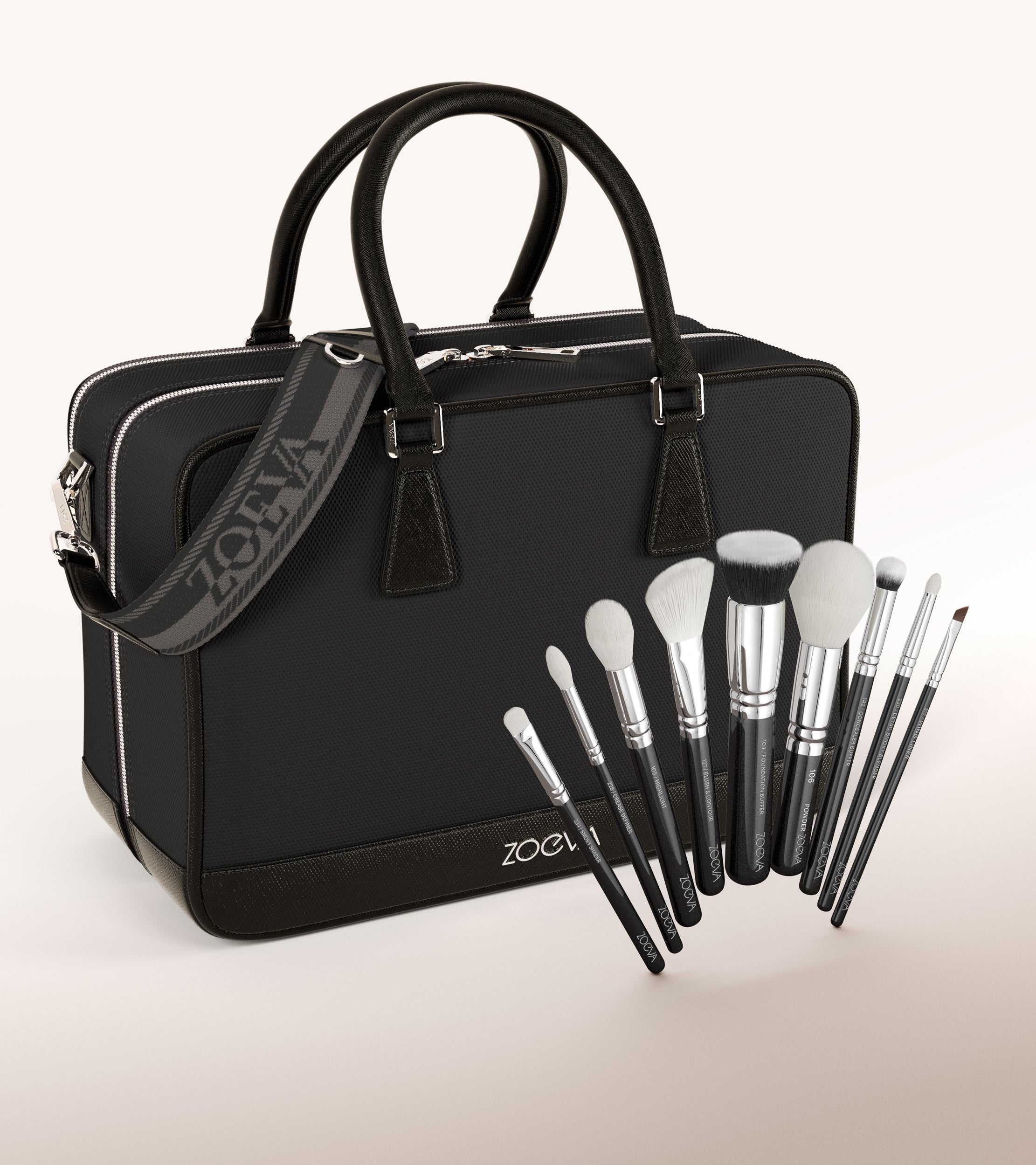 ZOEVA - The Zoe Bag & The Complete Pinselset (Black) -