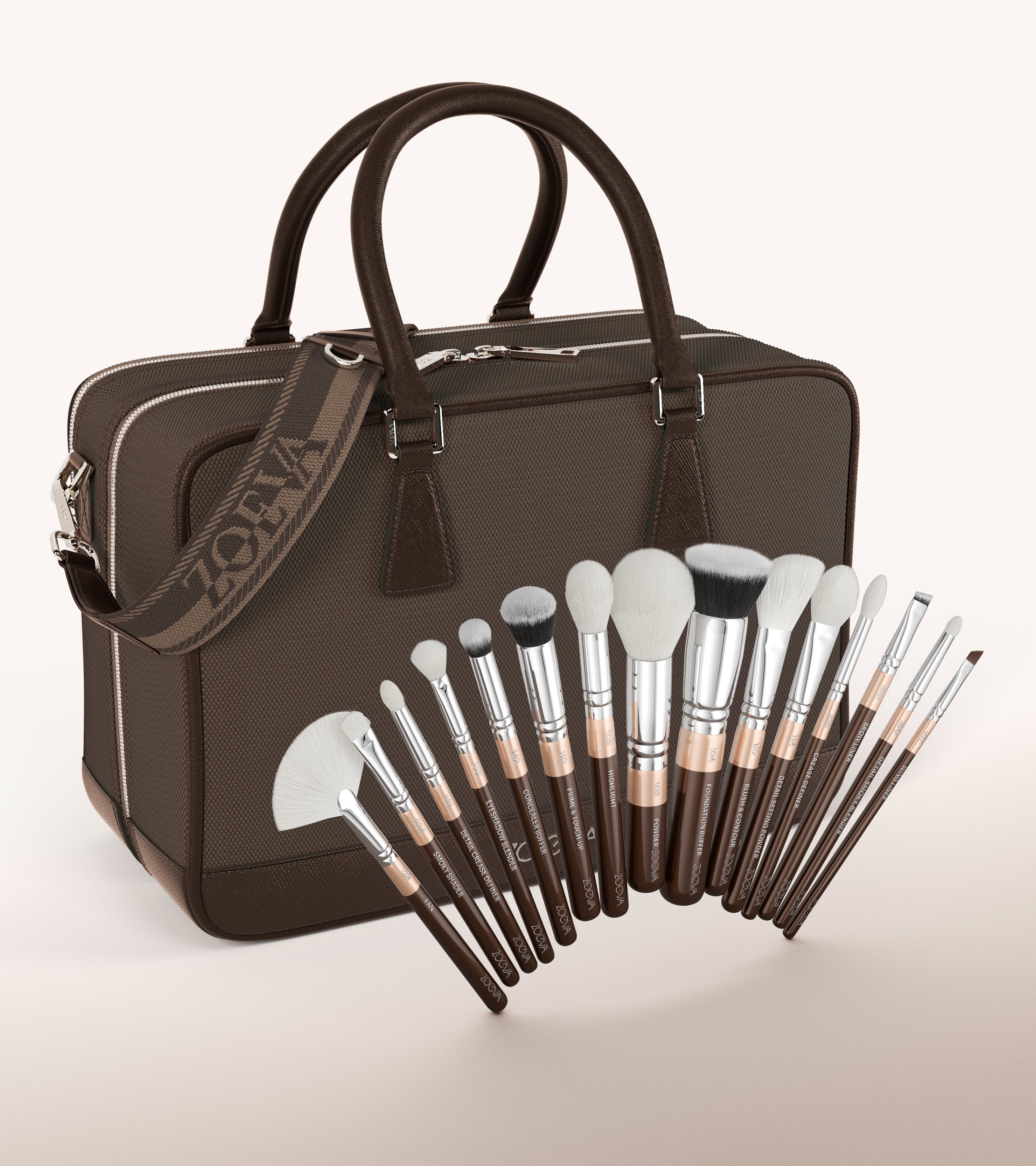 ZOEVA - The Zoe Bag & The Artists Pinselset (CHOCOLATE) -