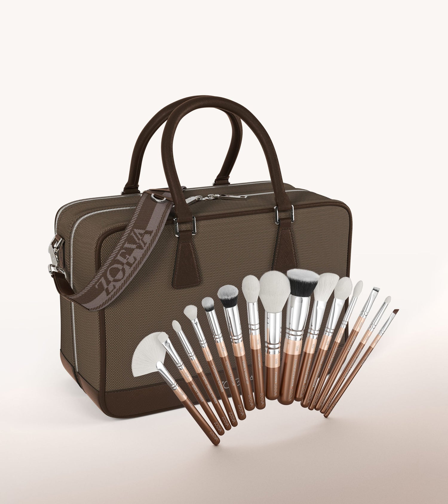 The Zoe Bag & The Artists Brush Set (Light Chocolate) Main Image featured