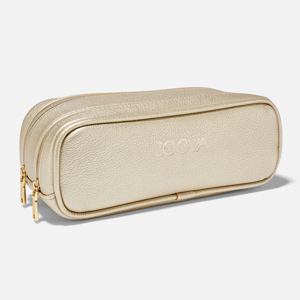 The Double Zip Pouch (Golden Champagne)