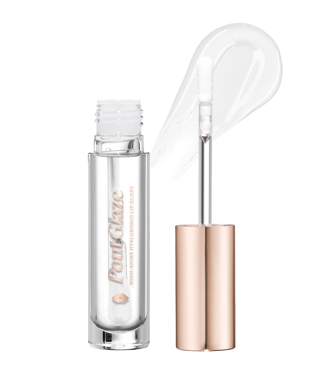 Pout Glaze High-Shine-Hyaluronic Lip Gloss (Crystal)