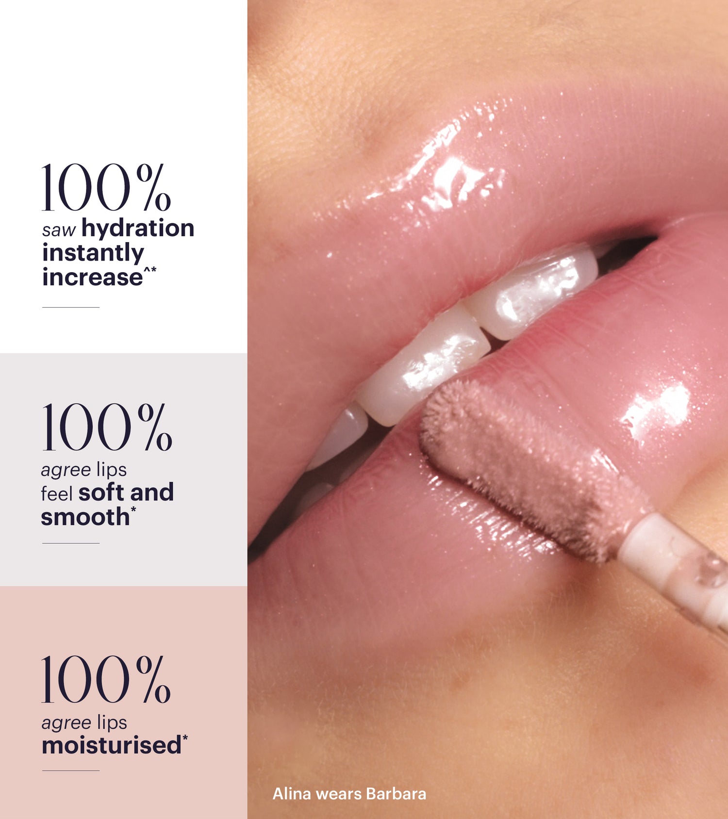 Pout Glaze High-Shine-Hyaluronic Lip Gloss (Barbara) Main Image featured