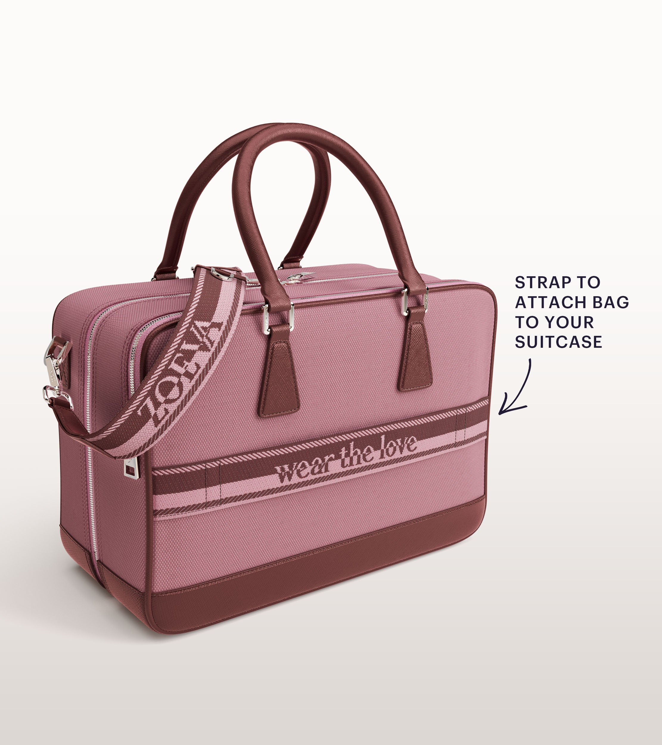 The Zoe Bag & The Complete Brush Set (Dusty Bordeaux)