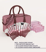 ZOEVA - The Zoe Bag & The Artists Pinselset (Dusty Bordeaux) - BRUSH SET