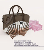 ZOEVA - The Zoe Bag & The Artists Pinselset (Light Chocolate) - BRUSH SET