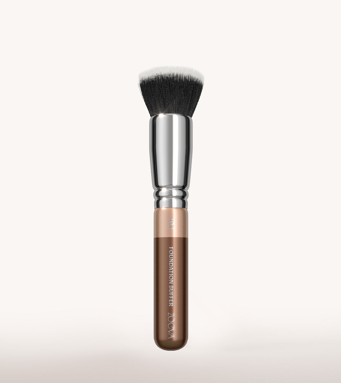 ZOEVA - 104 Foundation Buffer Pinsel (Light Chocolate) - FACE BRUSH