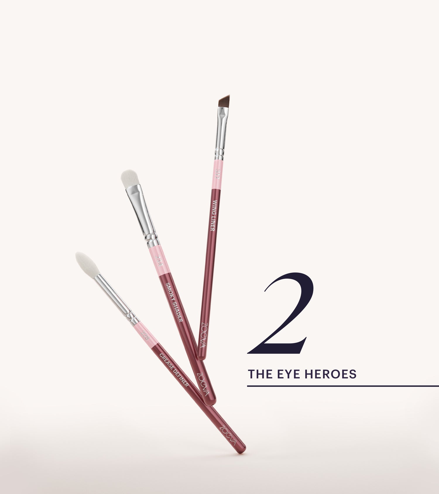 ZOEVA - The Zoe Bag & The Complete Pinselset (Dusty Bordeaux) - BRUSH SET