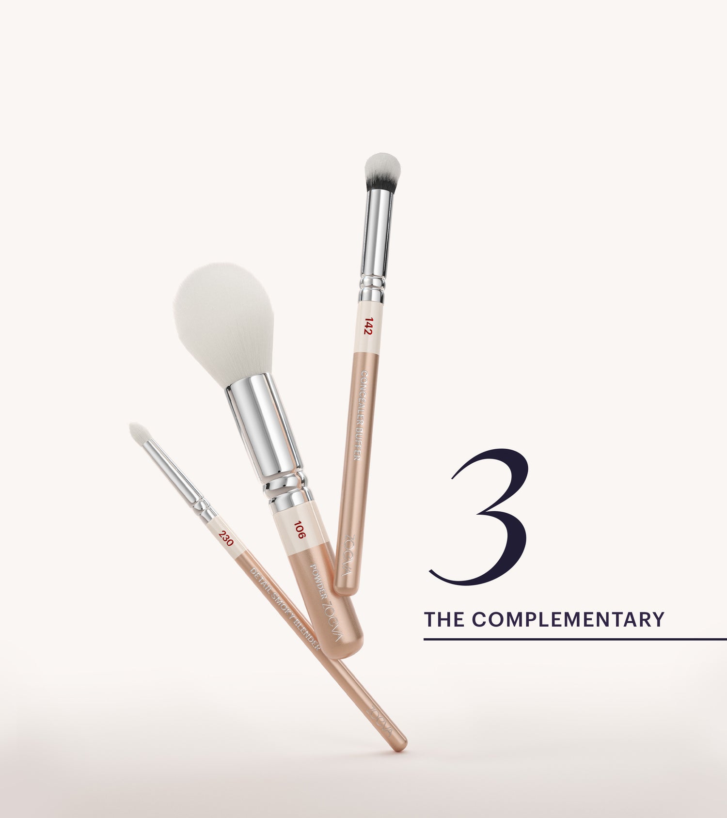 ZOEVA - The Complete Pinselset & Shoulder Strap (CHAMPAGNE) - BRUSH SET