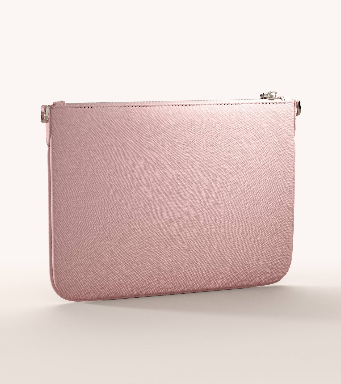 Burberry Tb Pouch Grainy Leather Top Handle Bag In Dusky Pink | ModeSens