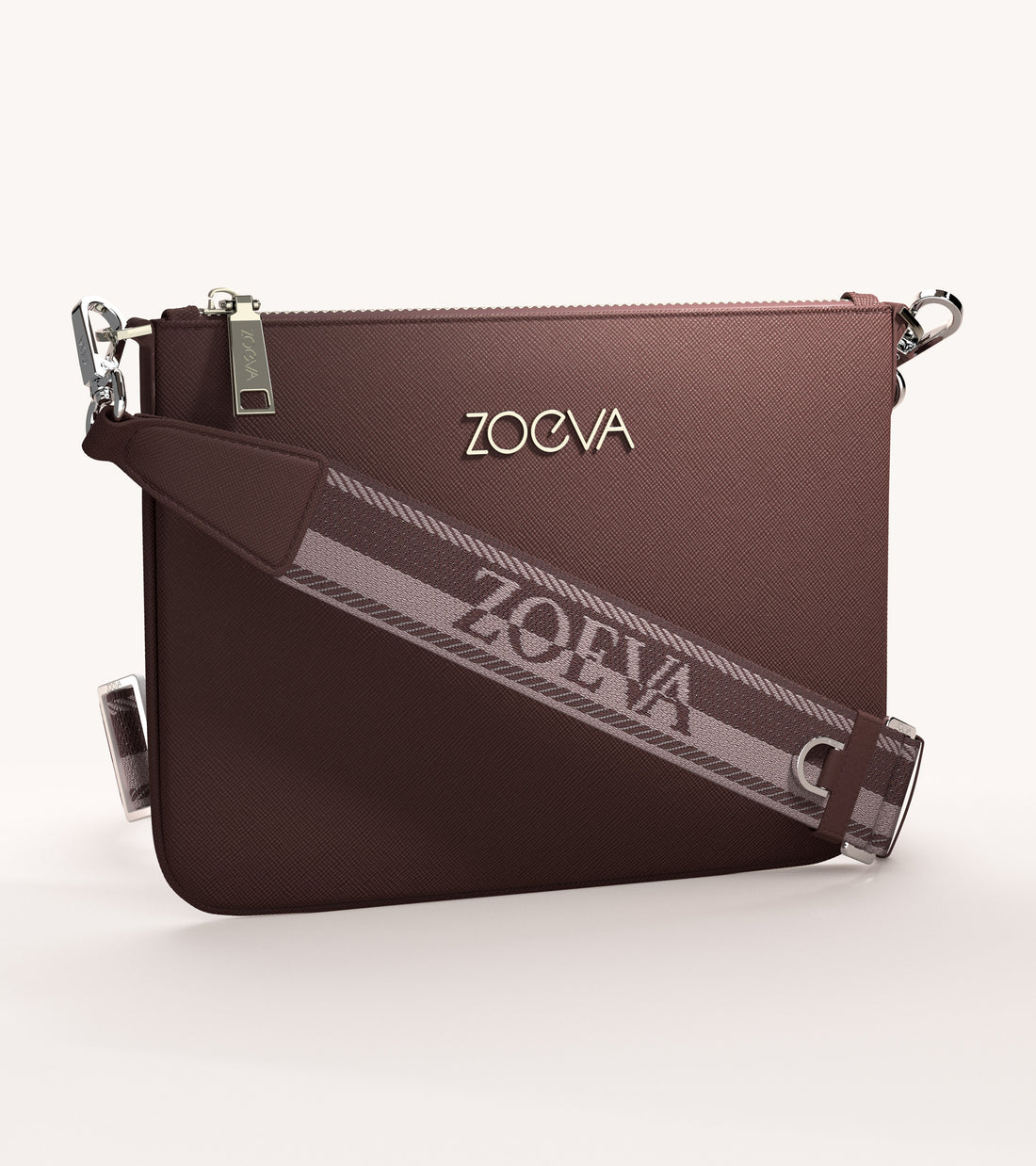 ZOEVA - The Everyday Clutch & Shoulder Strap (PLUM) - ACCESSORIES