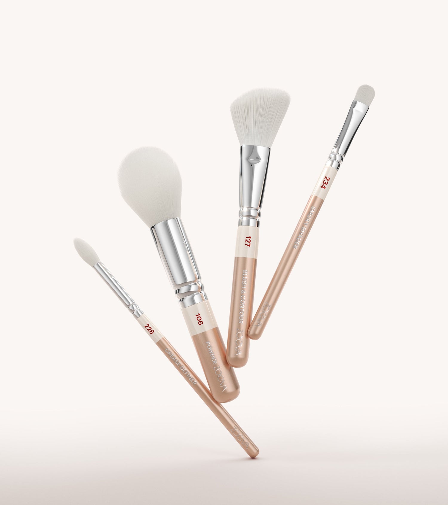 The Face & Eye Essentials Brush Kit (Champagne) Main Image featured