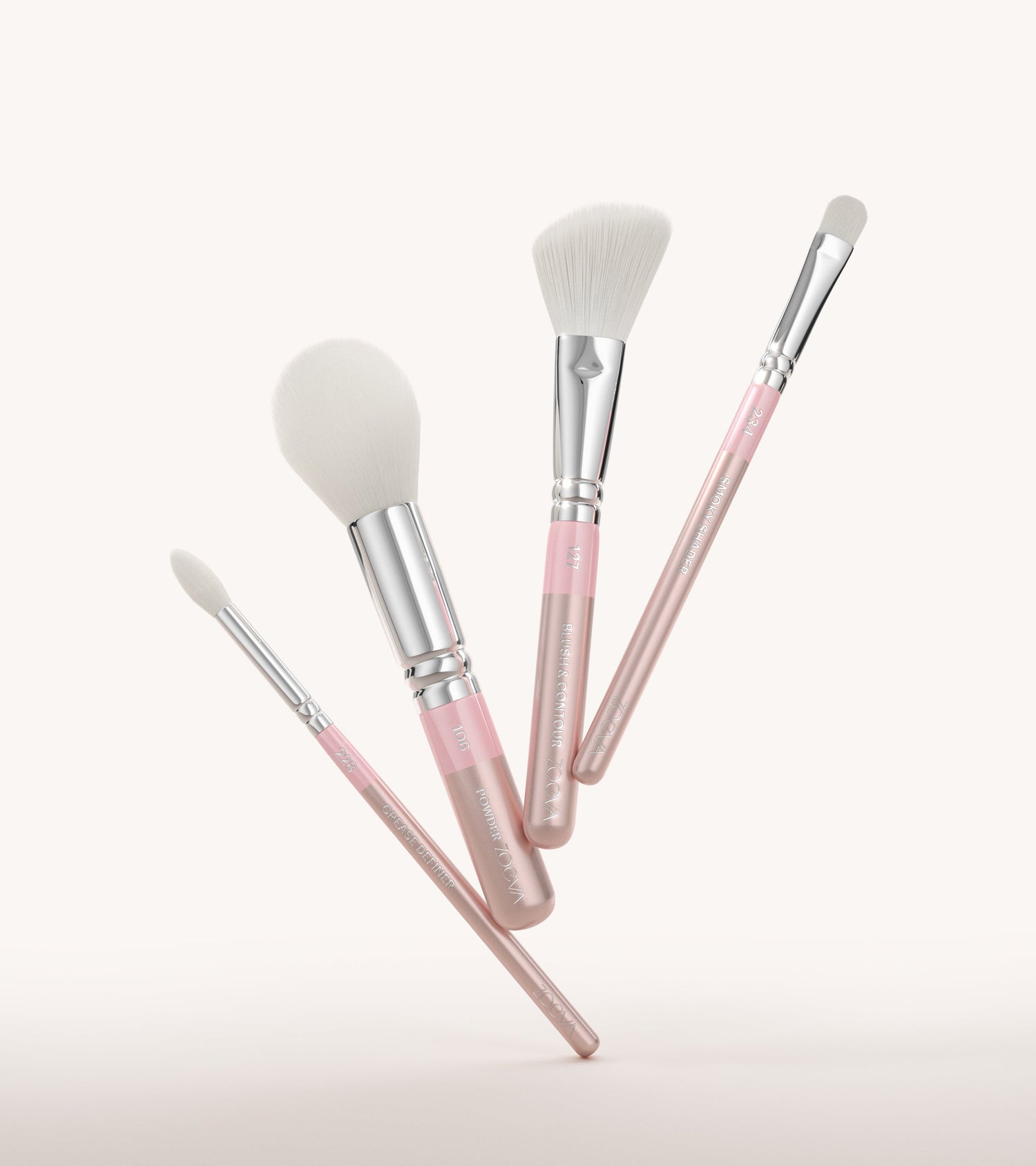The Face & Eye Essentials Brush Kit (Dusty Rose) Main Image featured