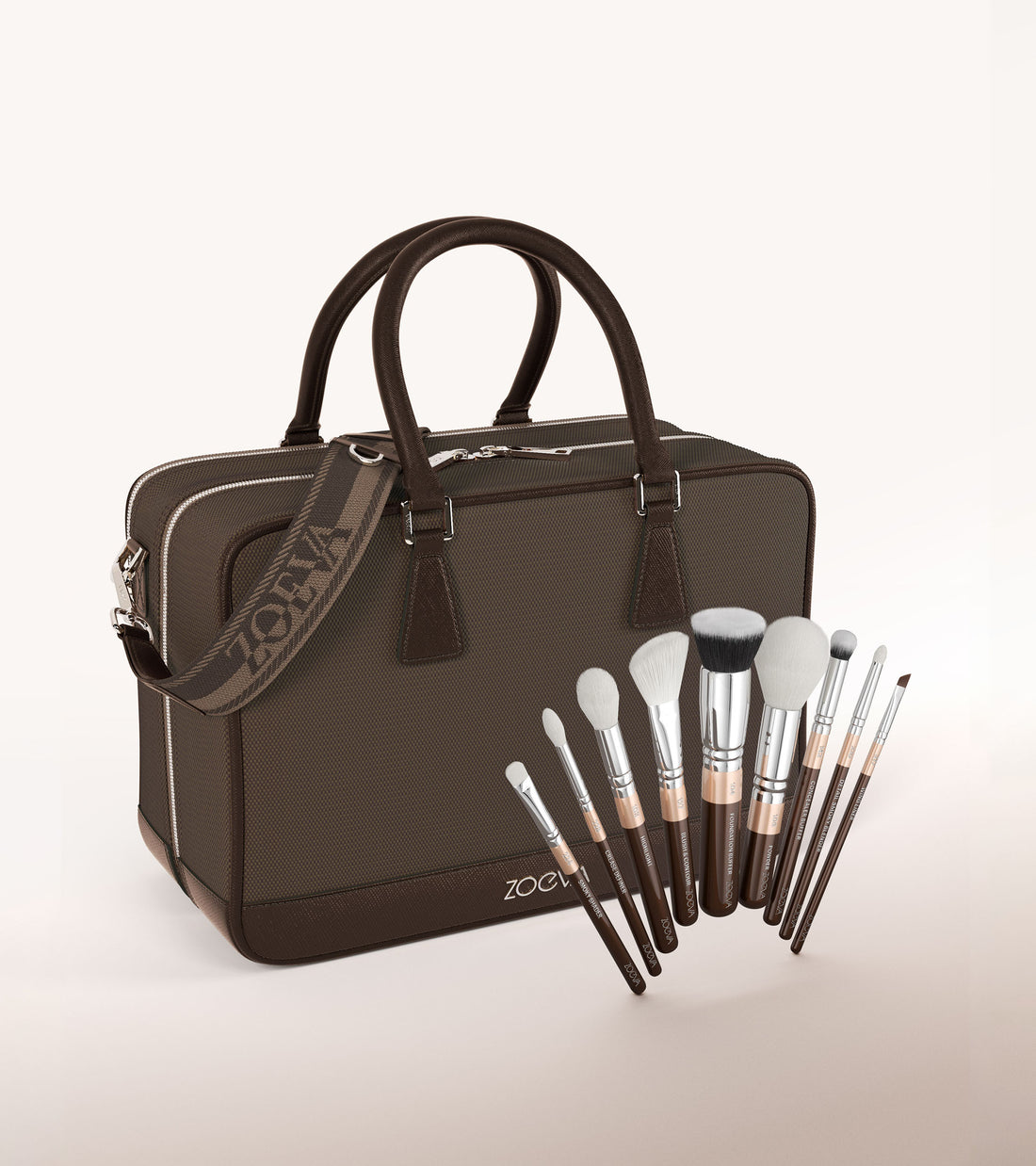 ZOEVA - The Zoe Bag & The Complete Pinselset (Chocolate) - BRUSH SET