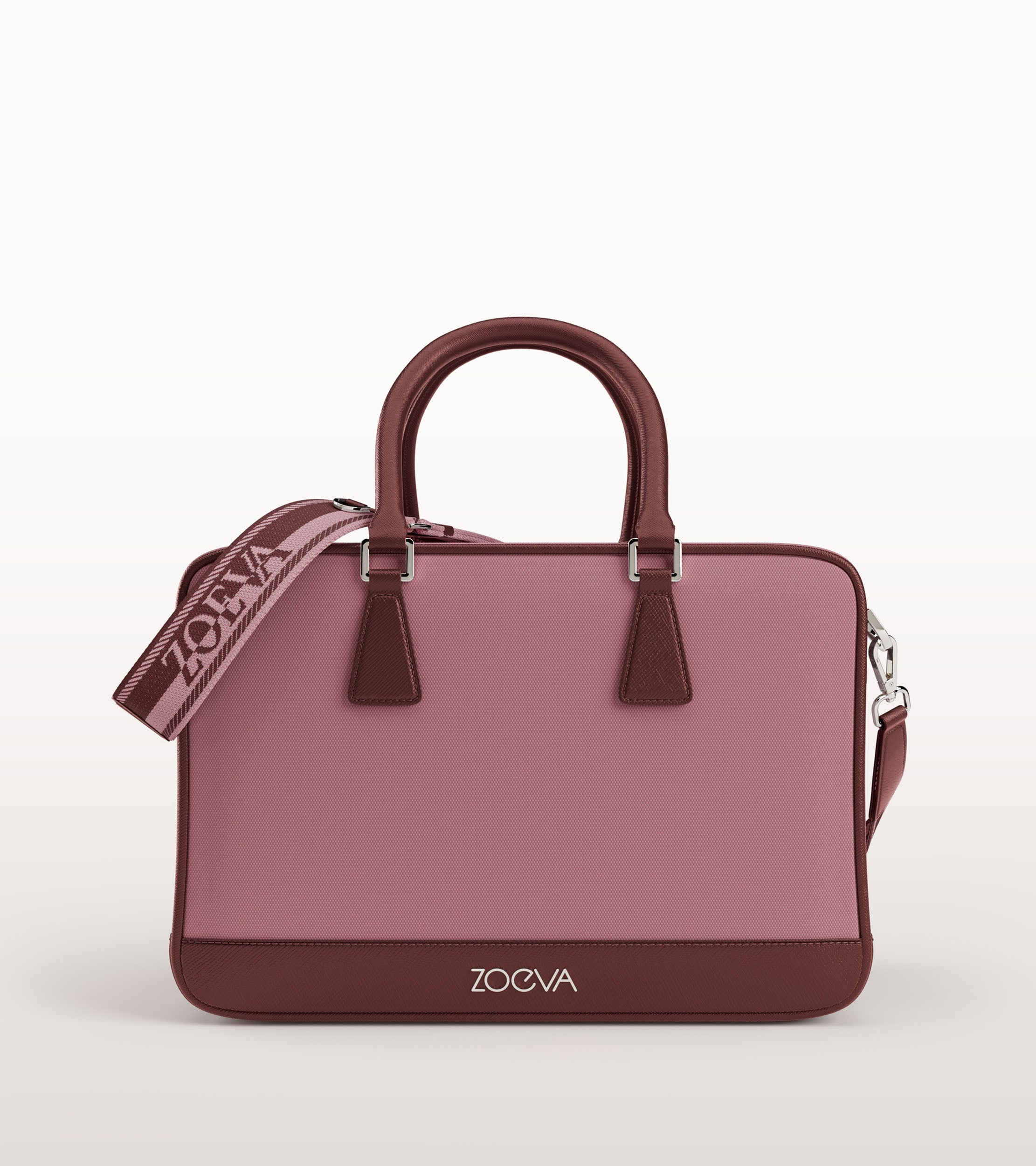 The Zoe Bag & The Complete Brush Set (Dusty Bordeaux)