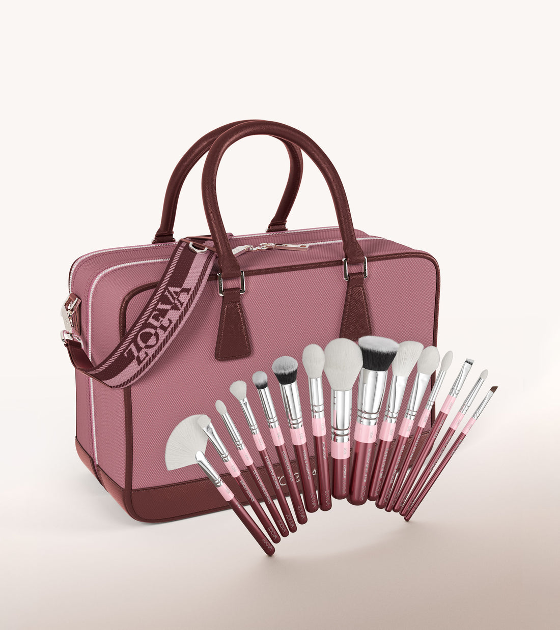 ZOEVA - The Zoe Bag & The Artists Pinselset (DUSTY BORDEAUX) - BRUSH SET