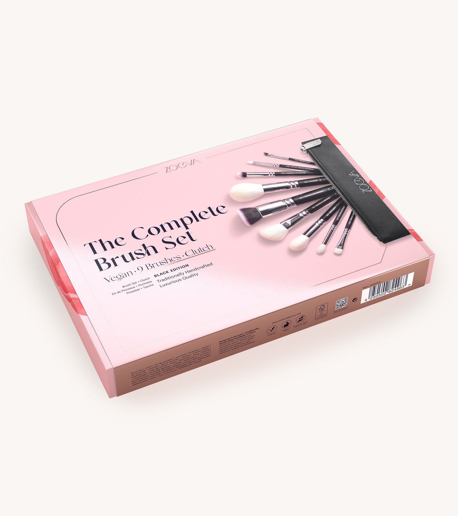 The Zoe Bag & The Complete Brush Set (Light Chocolate)